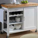 Butcher Block Kitchen Island on Wheels