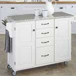 White Granite Mobile Kitchen Islands