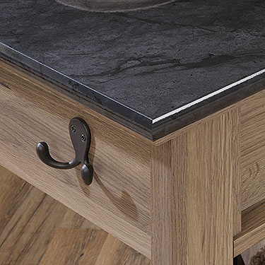 Faux Slate Tabletop of Sauder Mobile Kitchen Island