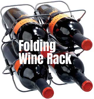 Folding Wine Rack to Use in Kitchen Islands