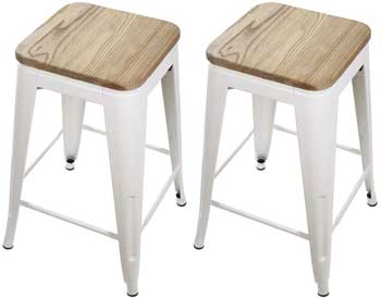 Low Cost Metal Pub Stools to Match Kitchen Island