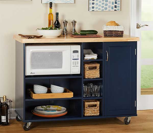 Microwave Cart with Storage