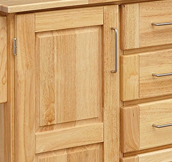 Close-Up of Natural Wood Finish on Cabinets