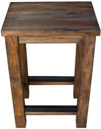 Rustic Farmhouse Stools to Match Mobile Kitchen Island