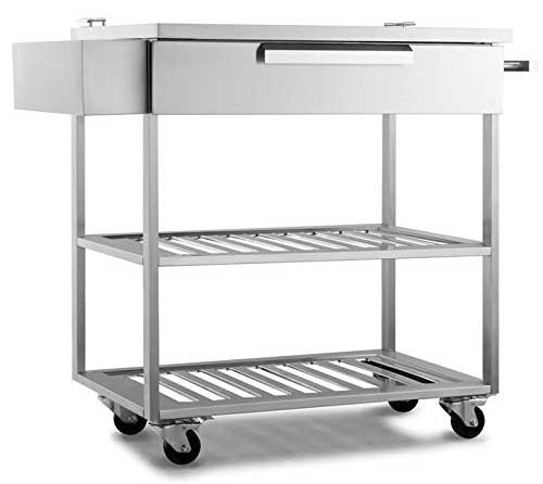 Stainless Steel Outdoor Kitchen Cart That Does Everything