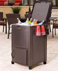 Suncast Rolling Cooler Cart with Ice Chest